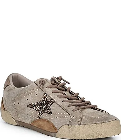 Legend Suede Glitter Star Sneakers by Vintage Havana