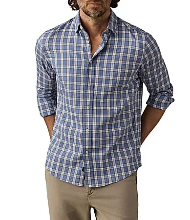 Performance Stretch Movement Plaid Long Sleeve Woven Shirt by Faherty