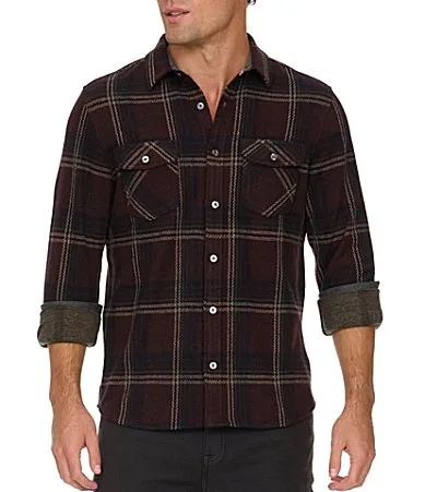 Elba Plaid Stretch Flannel Shirt by Flag and Anthem