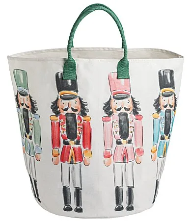 Winter Wonderland Collection Nutcracker Canvas Tote Bag by Mud Pie