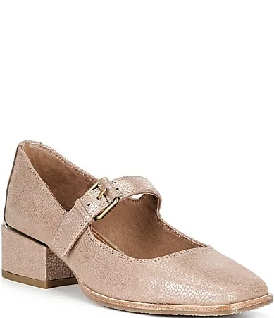 Amiya Metallic Leather Mary Jane Pumps by Donald Pliner