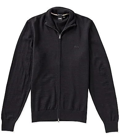 BOSS Balonso Wool Full-Zip Sweater by Hugo Boss