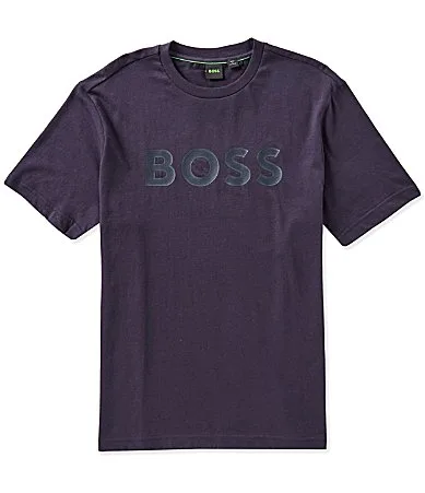 BOSS Structure Logo Short Sleeve T-Shirt by Hugo Boss