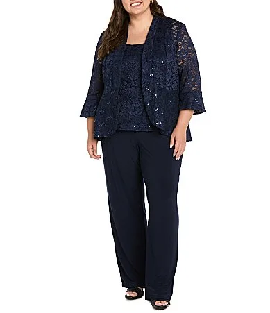 3-Piece Sequin Lace Set by R&M Richards