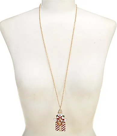 Mr. Bingle Christmas Tree Long Pendant Necklace by Merry & Bright