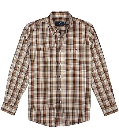 Multi-Color Plaid Long Sleeve Woven Shirt by Properly Tied