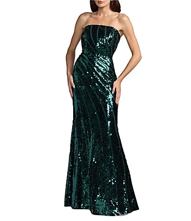 Mac Duggal Strapless Sequin Sheath Gown by M.A.C.