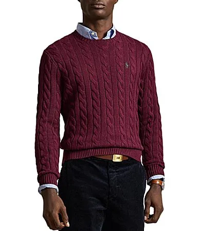 Cable Knit Cotton Sweater by Polo Ralph Lauren