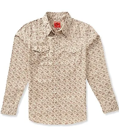 Printed Long Sleeve Woven Shirt