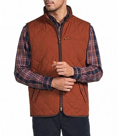 Diamond-Quilted Heritage Vest by Roundtree & Yorke