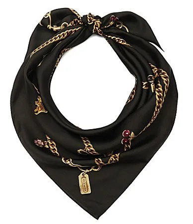 Charms Printed Silk Square Scarf by Coach