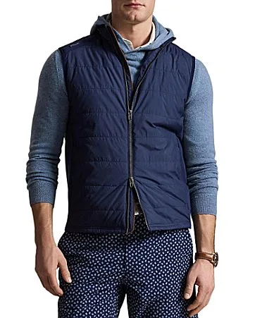 RLX Golf Hybrid Full-Zip Wool-Blend Vest by Polo Ralph Lauren