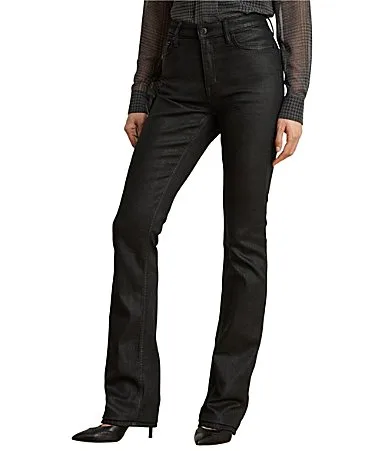 Lauren Ralph Lauren Coated Denim High Rise Full Length Boot Cut Leg Jeans by Ralph Lauren