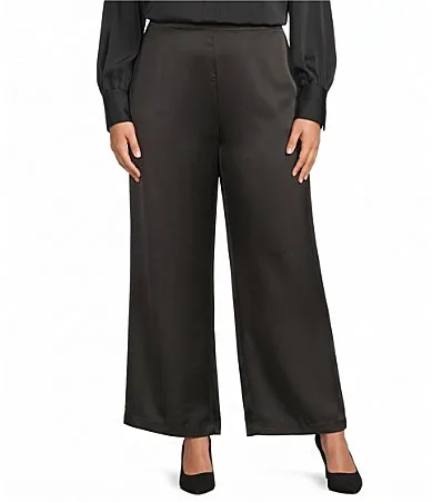 Wide Leg Pull-On Satin Pants by Investments