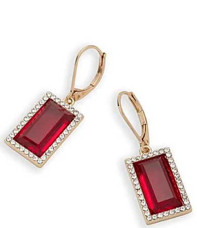 Lauren Ralph Lauren Pave Baguette Drop Earrings by Ralph Lauren