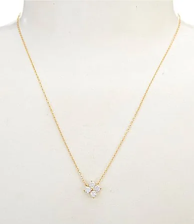 Flower Multi Stone Short Pendant Necklace
