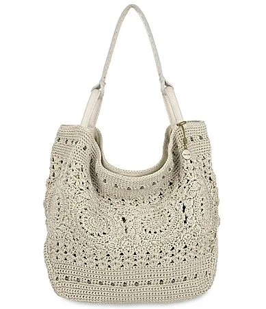 Los Feliz Crochet Medallion Slouchy Tote Bag by The Sak
