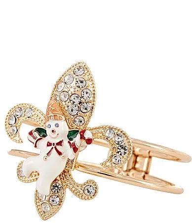 Mr. Bingle Christmas Fleur De Lis Hinge Bracelet by Merry & Bright
