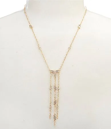 Southern Living x Borrowed & Blue Delicate Rhinestone Chandelier Y Necklace by Southern Living