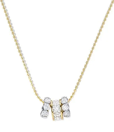 Ashley Hollywood Two Tone Short Pendant Necklace by Melinda Maria