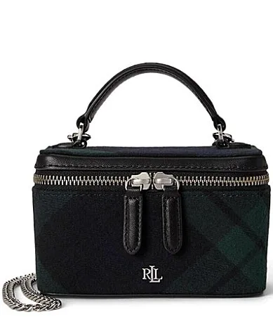 Lauren Ralph Lauren Hallee Small Tartan Vanity Case Crossbody Bag by Ralph Lauren