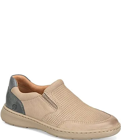 Mackay Perforated Leather Suede Slip on Sneakers by Born