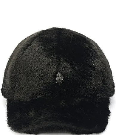 Solid Mink Faux Fur Baseball Cap by Kurt Geiger
