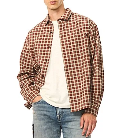 Shogo Check Oversized Woven Shirt by Buffalo David Bitton