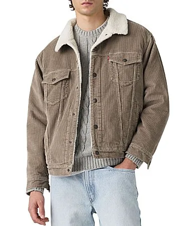 Long Sleeve Relaxed Fit Corduroy Trucker Jacket by Levi's