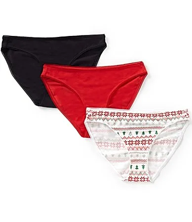 Knit Lace Trim Bikini Panty 3-Pack by Bedhead