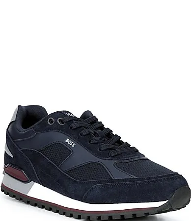 Parkour Leather Suede Sneakers by Hugo Boss