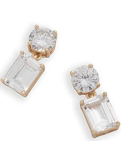 Lauren Ralph Lauren CZ Post Drop Earrings by Ralph Lauren