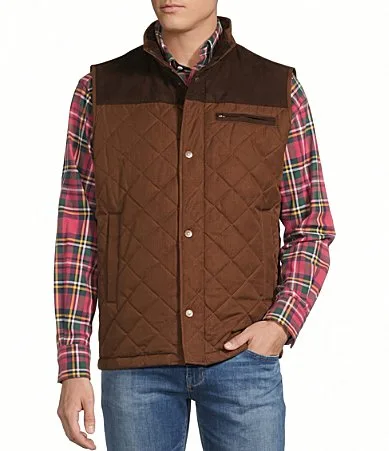 Classic Diamond-Quilted Vest by Cremieux