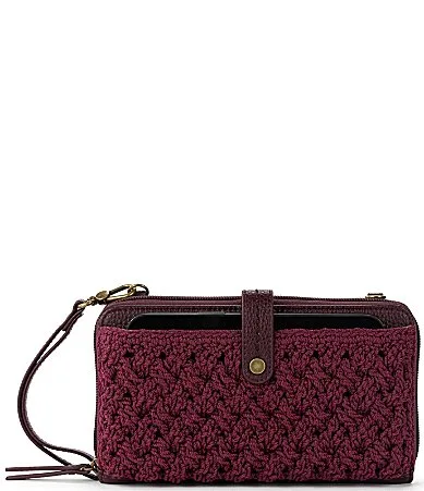 Iris Crochet Cozy Weave Smartphone Crossbody Bag by The Sak