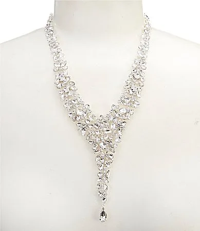 Crystal Cascade Statement Necklace by Cezanne