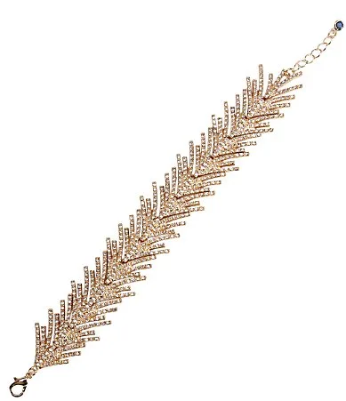 Southern Living x Borrowed Blue Pave Rhinestone Fan Line Bracelet by Southern Living