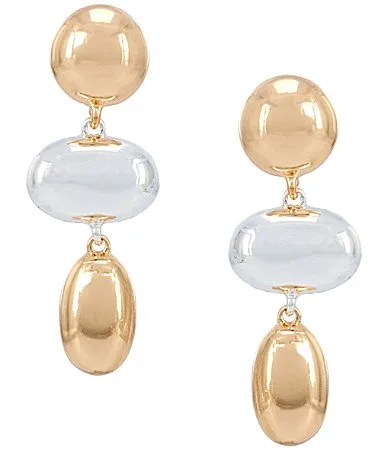 Two Tone Drop Earrings by Dillards