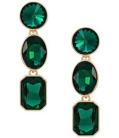 Three Stone Drop Earrings by Dillards