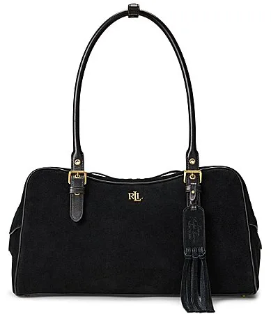 Lauren Ralph Lauren Marcy Suede Large Zip Satchel Bag by Ralph Lauren