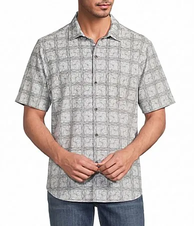 Bahama Coast Flora Check Short Sleeve Woven Shirt by Tommy Bahama