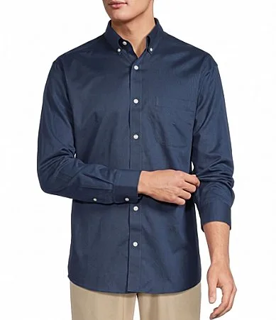 Gold Label Roundtree & Yorke Solid Twill Sport Shirt by Roundtree & Yorke