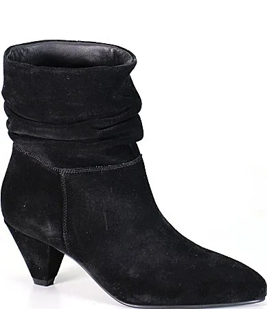 Lemme See Slouch Suede Heel Booties by Diba True