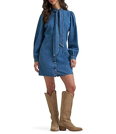 Denim Snap Dress by Wrangler
