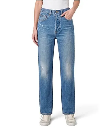 Maisie Stretch Denim High Rise Straight Leg Full Length Jeans by Liverpool Los Angeles