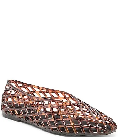 Jam Tortoise Print Vinyl Jelly Ballet Flats by Dolce Vita