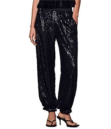 Krystal Sequin High Rise Balloon Leg Ankle Length Pants by Sanctuary