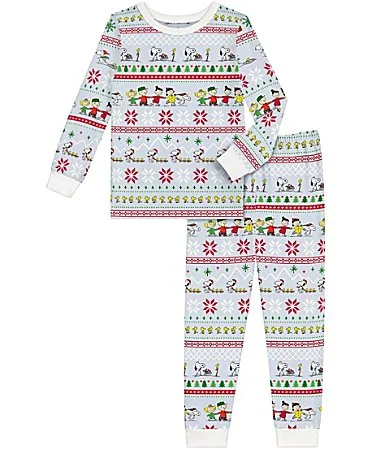 Long Sleeve Peanuts Winter Parade Pajama Top & Pajama Pants Set by Bedhead