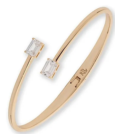 Lauren Ralph Lauren CZ Bypass Cuff Bracelet by Ralph Lauren
