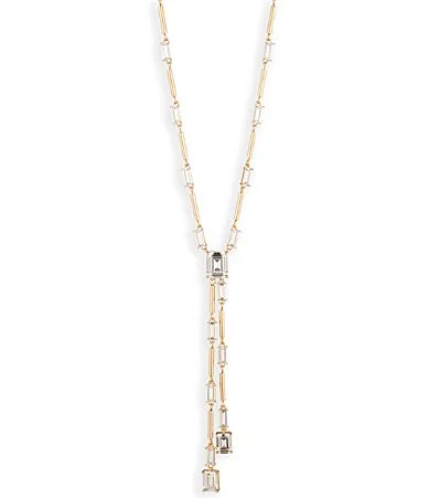 Lauren Ralph Lauren Gold Tone CZ Y-Necklace by Ralph Lauren
