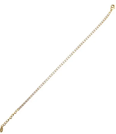 Round Crystal Tennis Line Bracelet by Argento Vivo